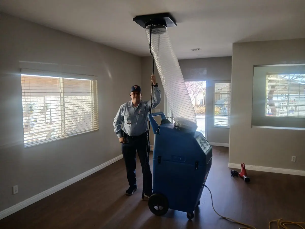 Professional Dryer Vent Cleaning work inside a Rancho Calaveras home